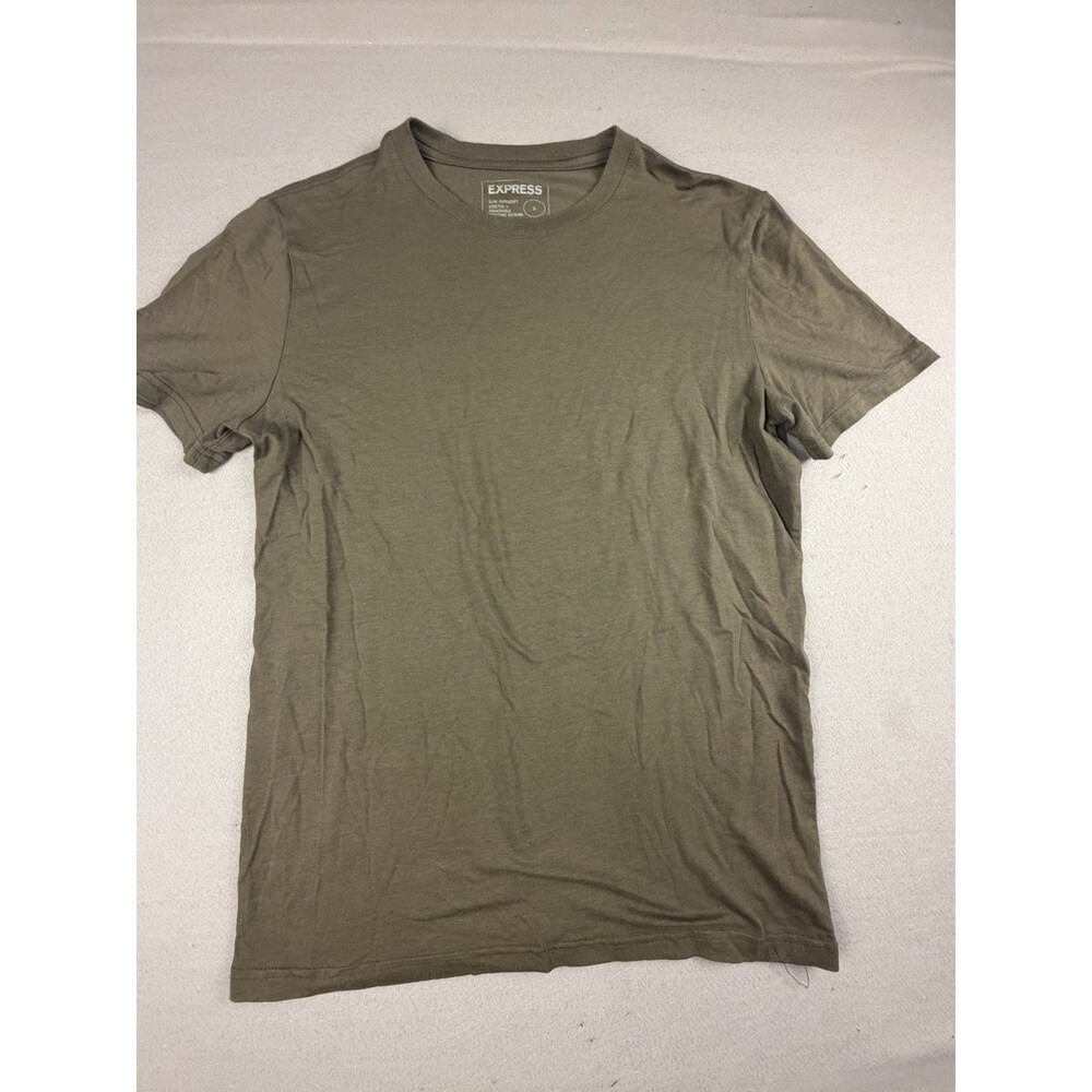 Express Slim Supersoft Men's Slim Green Breathable Crew Neck T-Shirt S